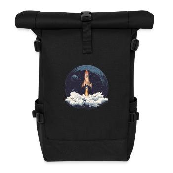 Departure into the universe: The stars are waiting! - Roll Top Backpack - black - Front