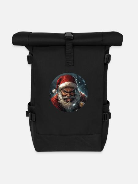 Bad Santa: Weihnachten mit Biss! - Rolltop Rucksack - Schwarz