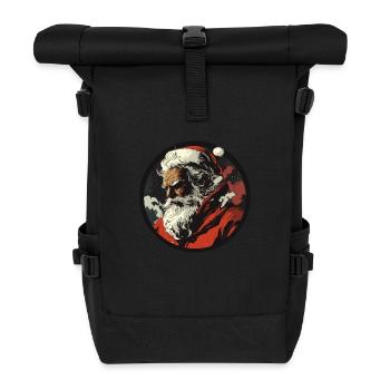 Der Nachdenkliche Weihnachtsmann - Rolltop Rucksack - Schwarz - Vorne