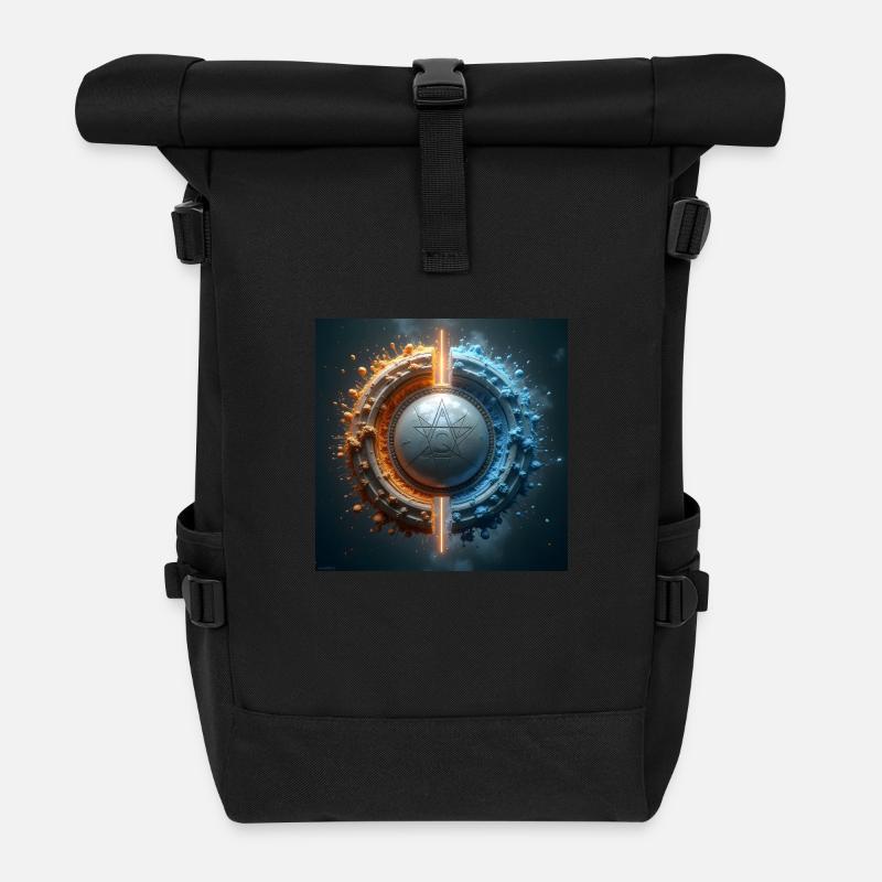 DrachenqodeLÜ - Sac à dos roll top - noir