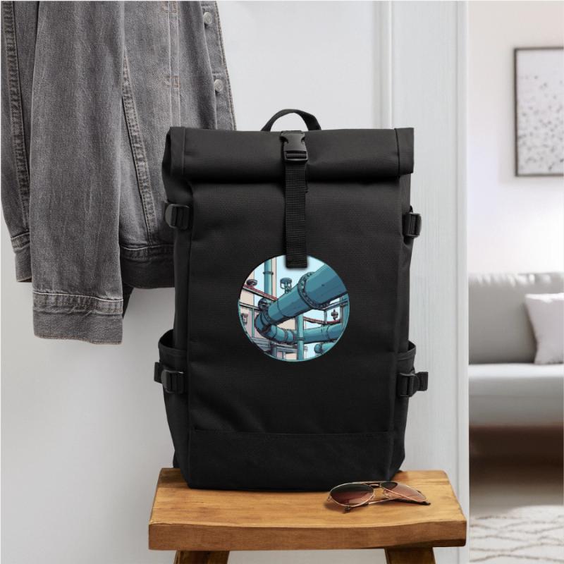 Modern pipe construction – function and aesthetics Roll Top Backpack