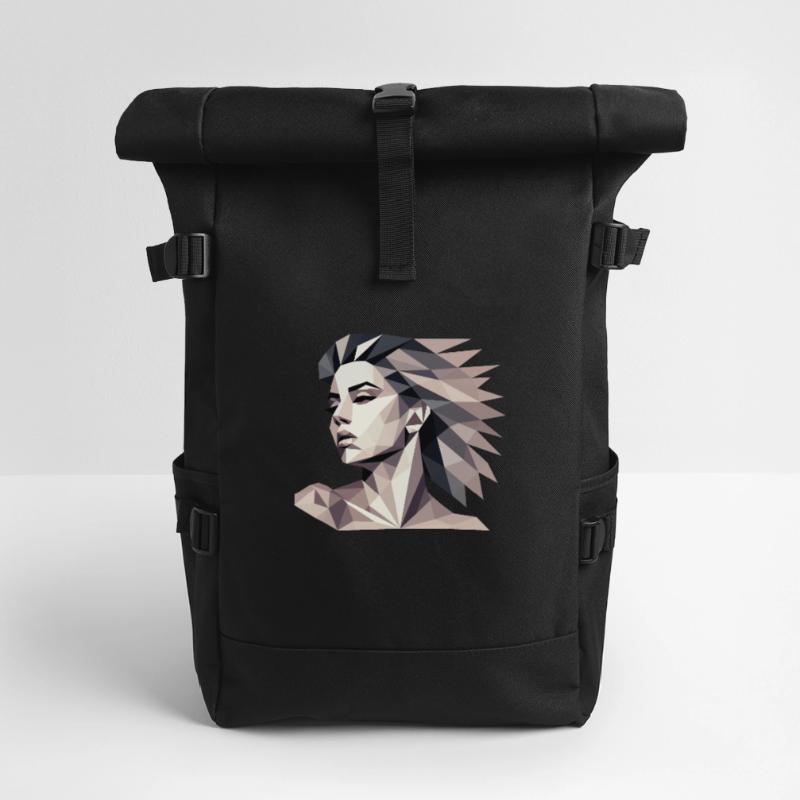 Design "Triangular reflect" Roll Top Backpack