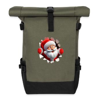 Père Noël dans le trou par l’avant 3 - Sac à dos roll top - olive/noir - Devant