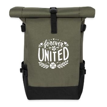 Forever United - Roll Top Backpack - olive/black - Front