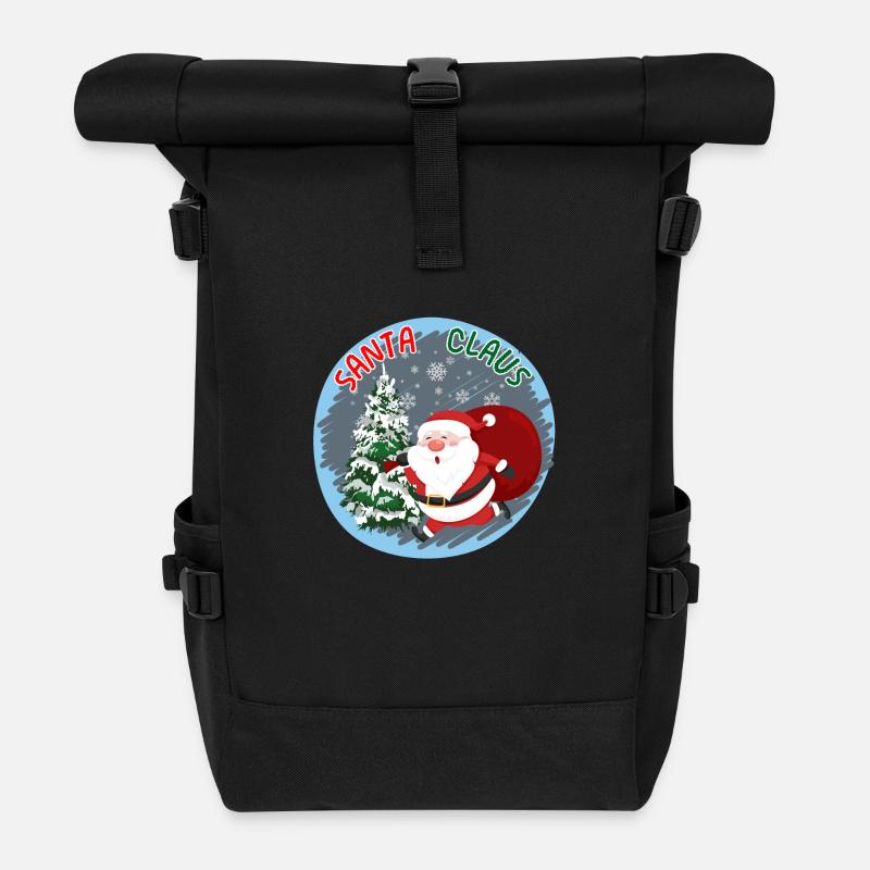 Père Noël - Sac à dos roll top - noir