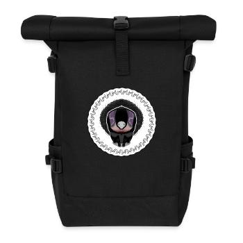 Schatten, entworfen von EuV - Rolltop Rucksack - Schwarz - Vorne
