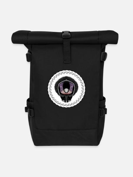 Schatten, entworfen von EuV - Rolltop Rucksack - Schwarz