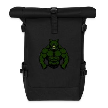 Bear Comic Fit - Roll Top Backpack - black - Front