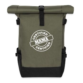 Mama - Sac à dos roll top - olive/noir - Devant