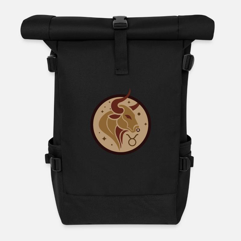 Design "Earthbound Strength" - Rolltop Rucksack - Schwarz