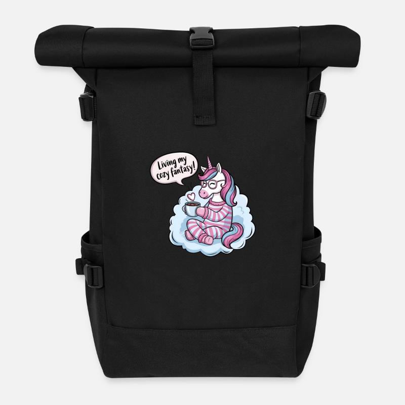 Vivre mon fantasme douillet ! - Sac à dos roll top - noir