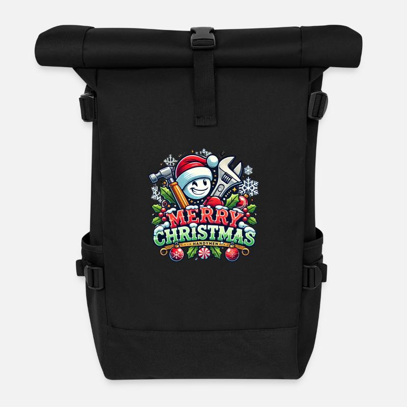 Handyman Christmas Handwerker - Rolltop Rucksack - Schwarz