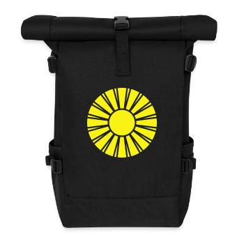 Bright Sun Rays Summer Glow Light Warmth - Roll Top Backpack - black - Front