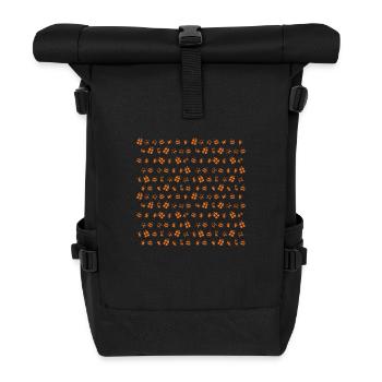 Weihnachtsmann - Anleitung - Rolltop Rucksack - Schwarz - Vorne