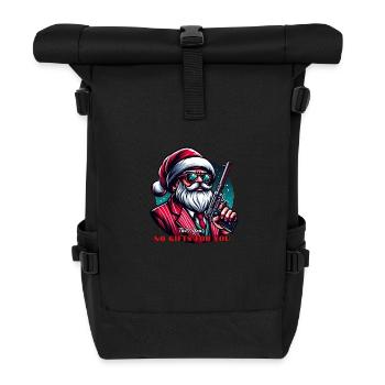 Mafia Weihnachtsmann, Keine Geschenke - Rolltop Rucksack - Schwarz - Vorne