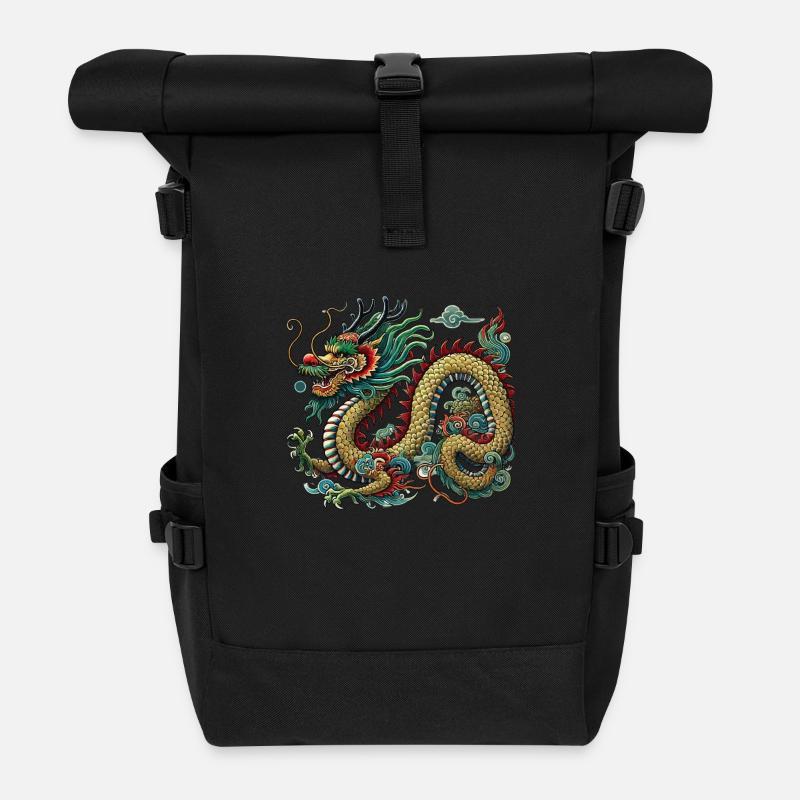 Dragon China - Rolltop Rucksack - Schwarz