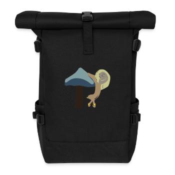 Snail upside down - Roll Top Backpack - black - Front