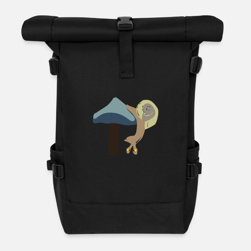 Schnecke auf dem Kopf - Rolltop Rucksack - Schwarz
