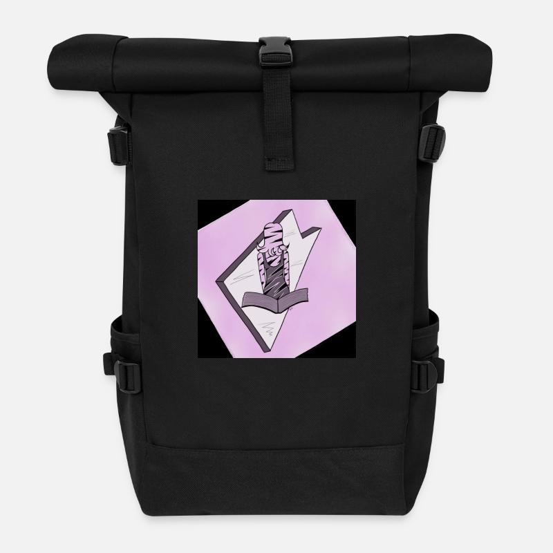 Fantasie Mädchen aus dem Buch - Rolltop Rucksack - Schwarz