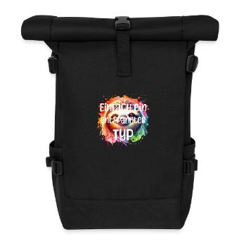 Entspannter Typ - Rolltop Rucksack - Schwarz - Vorne