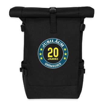 Uhrmacher Jubiläum 20 Jahre 20 jähriges Jubi - Rolltop Rucksack - Schwarz - Vorne