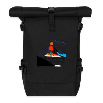 Never stop climbing zip 2 - Roll Top Backpack - black - Front