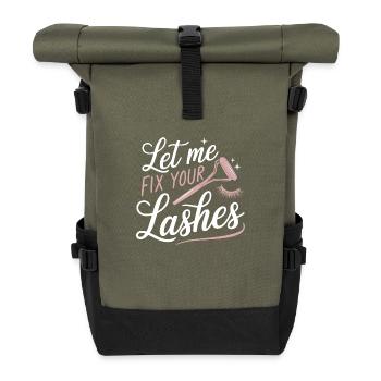 Précision pour des cils parfaits - Sac à dos roll top - olive/noir - Devant