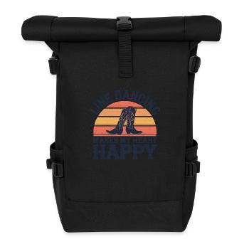 Une passion pour la danse pleine de joie de vivre - Sac à dos roll top - noir - Devant