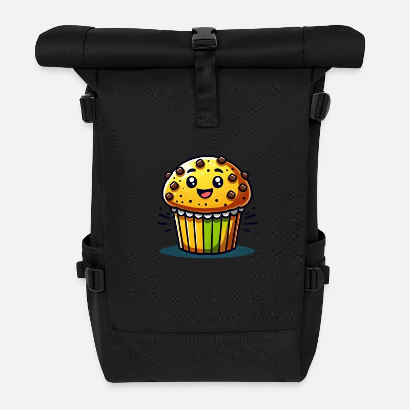 Bande dessinée Muffin - Sac à dos roll top - noir