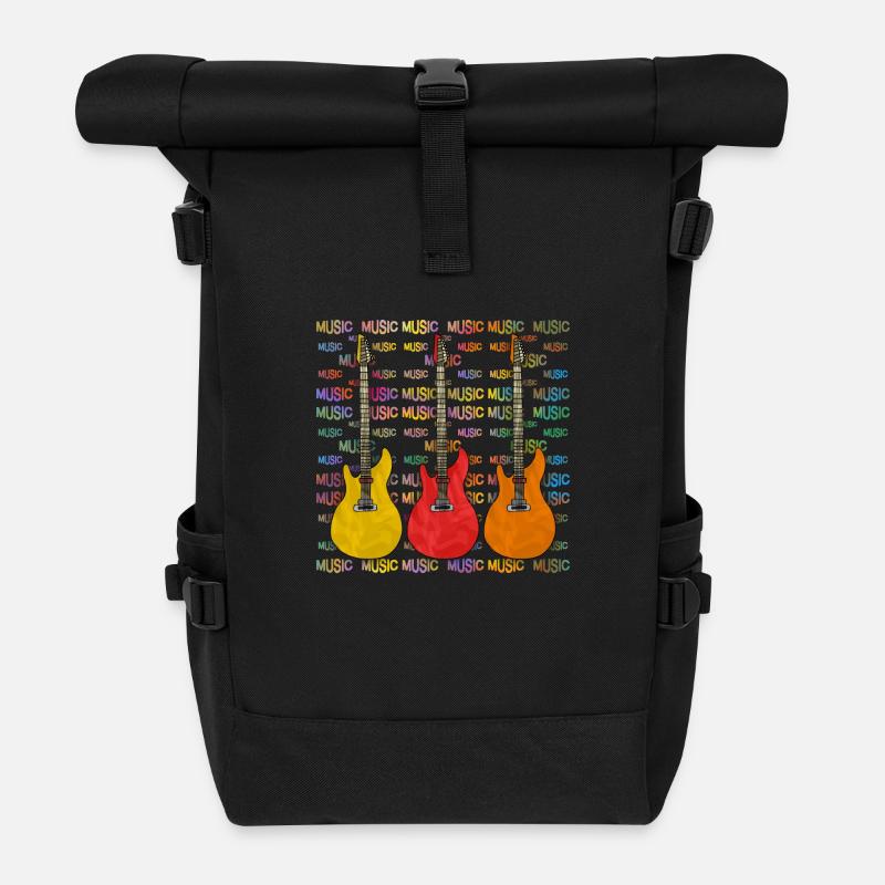 Guitares - Sac à dos roll top - noir