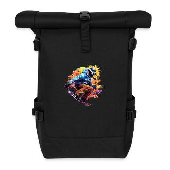 Snowboard Sport Spiel Champion Wettbewerb Zusammenfassung - Rolltop Rucksack - Schwarz - Vorne