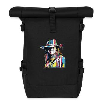 American Woman Western Country Tradition Culture - Roll Top Backpack - black - Front