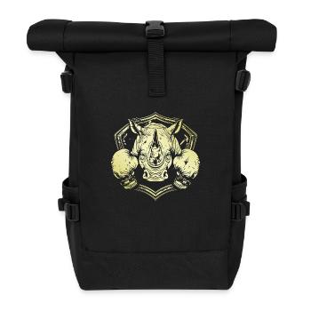 Boxer rhinocéros - Sac à dos roll top - noir - Devant
