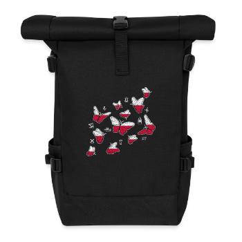 Polen Schmetterlinge Fußball Polen - Rolltop Rucksack - Schwarz - Vorne