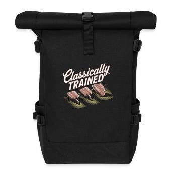 Humorvolles Retro-Auto-Design - Rolltop Rucksack - Schwarz - Vorne