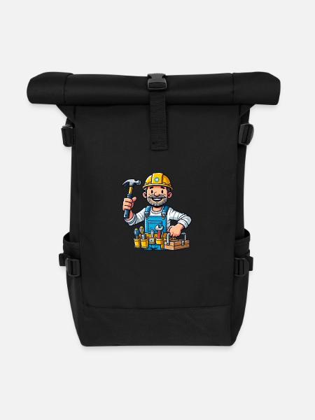Handwerker - Rolltop Rucksack - Schwarz