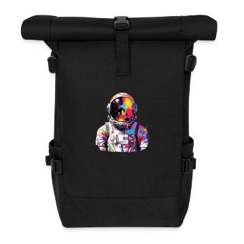 Astronaut Raumfahrer Welt Abenteuer Entdeckung - Rolltop Rucksack - Schwarz - Vorne