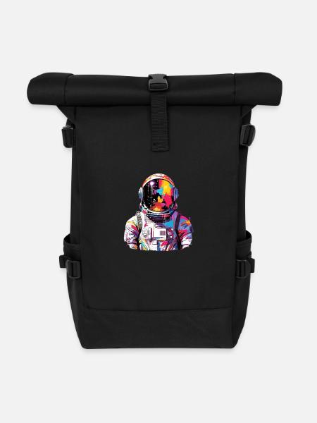 Astronaut Raumfahrer Welt Abenteuer Entdeckung - Rolltop Rucksack - Schwarz