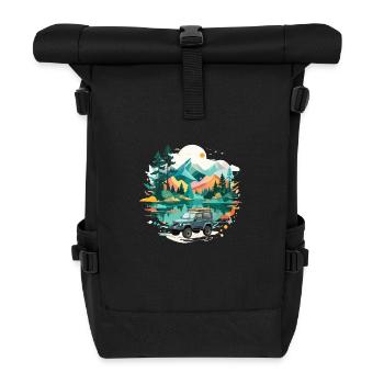 Serene Landscape Calm Tranquil Nature Outdoors - Roll Top Backpack - black - Front