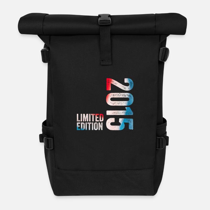 2015 Limited Edition Geburtstagsgeschenk 2015 - Rolltop Rucksack - Schwarz