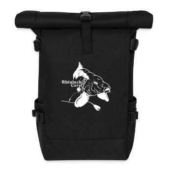 rhiluchcarp logo weiß - Rolltop Rucksack - Schwarz - Vorne