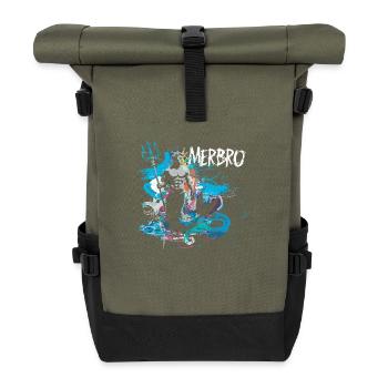Discover the magical underwater world - Roll Top Backpack - olive/black - Front