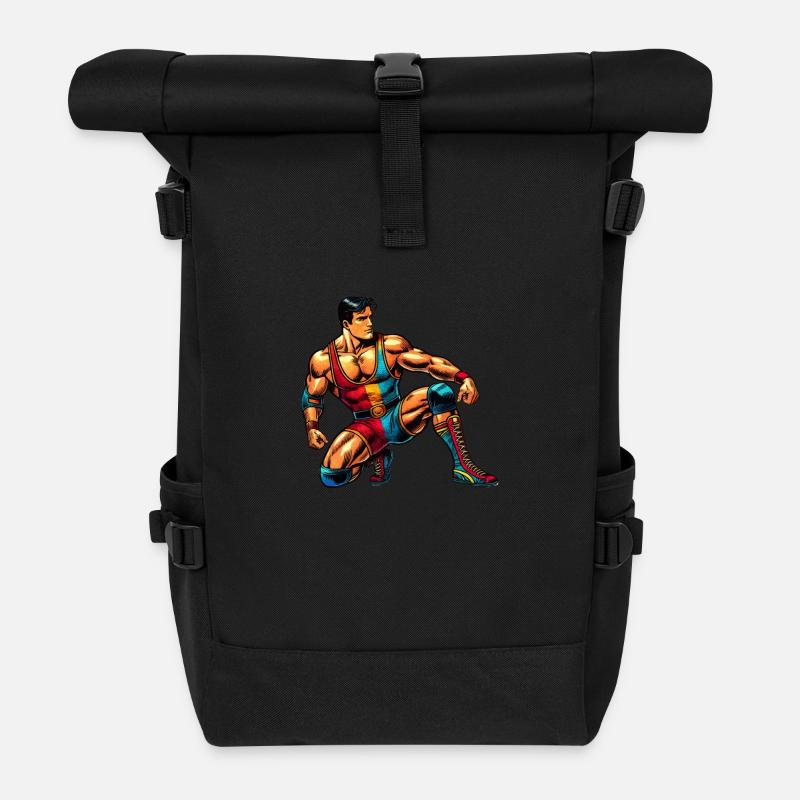 Wrestling - Rolltop Rucksack - Schwarz