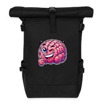 Intelligentes Gehirn - Rolltop Rucksack - Schwarz - Vorne
