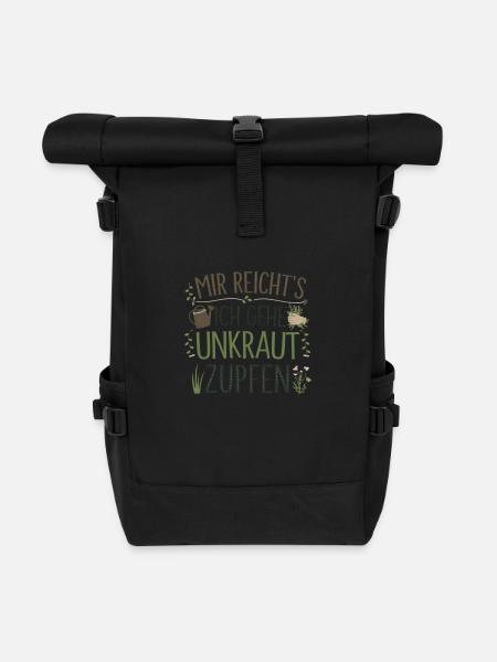 Garten Unkraut zupfen - Rolltop Rucksack - Schwarz