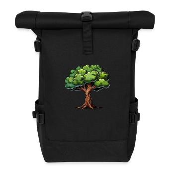 Baum - Rolltop Rucksack - Schwarz - Vorne