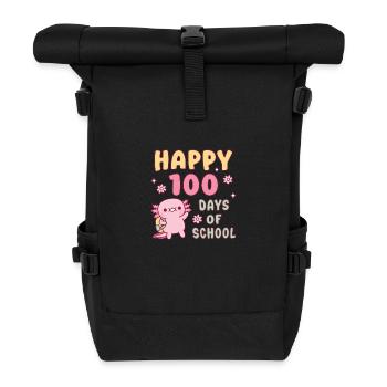 Mignon Axolotl Heureux 100 jours d’école - Sac à dos roll top - noir - Devant