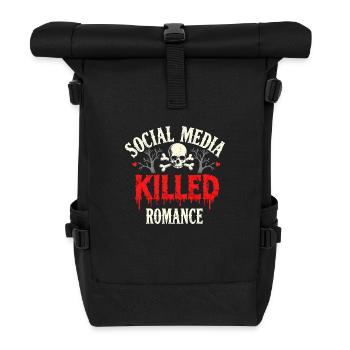 Relationship Drama - Social Media - Rolltop Rucksack - Schwarz - Vorne