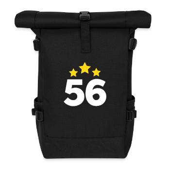 56 Years Star - 56th Anniversary Gift - Roll Top Backpack - black - Front