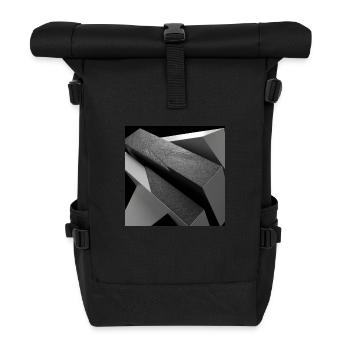 Structured Depth - Rolltop Rucksack - Schwarz - Vorne